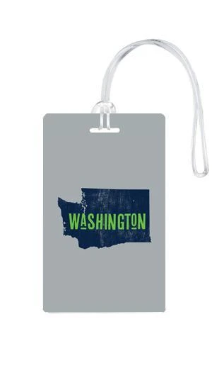 612 My Home State Washington Luggage Tag 4 612 My Home State Washington Luggage Tag - Image 4