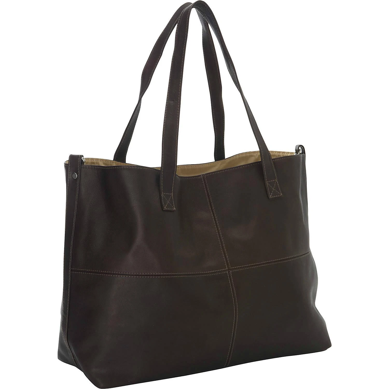Piel Leather Large Open Multi-Purpose Tote 1 Piel Leather Large Open Multi-Purpose Tote