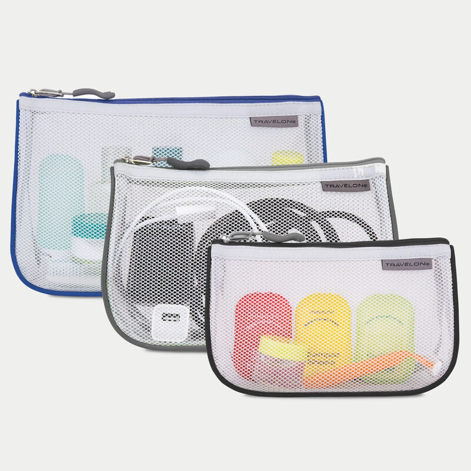 Travelon Set Of 3 Zipped Pouches 1 Travelon Set Of 3 Zipped Pouches